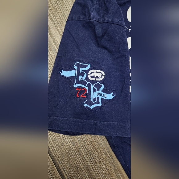 Y2k Ecko Unltd Graffiti Badge All Over Print T-Shirt Size Large Embroidered - Picture 8 of 11